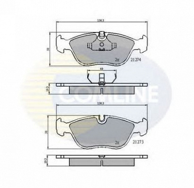 COMLINE cbp0719 -  Комплект тормозных колодок, дисковый тормоз