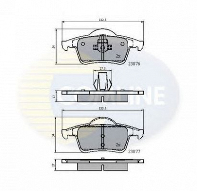 COMLINE cbp0729 -  Комплект тормозных колодок, дисковый тормоз