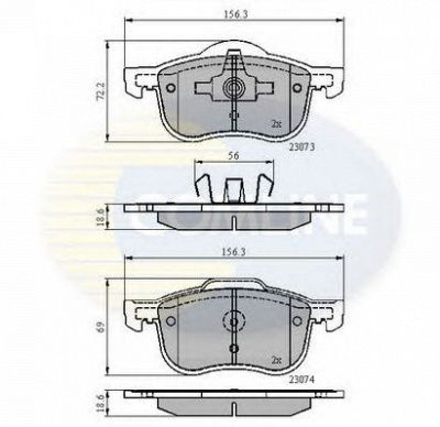 COMLINE cbp0730 -  Комплект тормозных колодок, дисковый тормоз