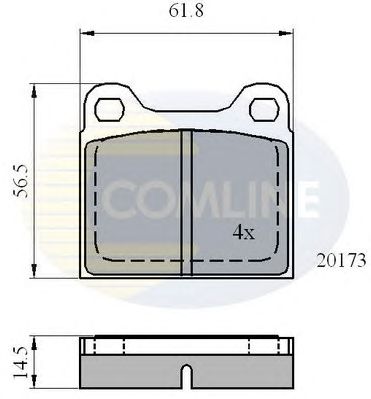 COMLINE cbp0731 -  Комплект тормозных колодок, дисковый тормоз
