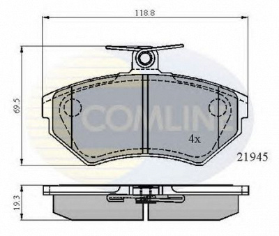 COMLINE cbp0736 -  Комплект тормозных колодок, дисковый тормоз