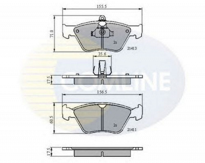 COMLINE cbp0738 -  Комплект тормозных колодок, дисковый тормоз