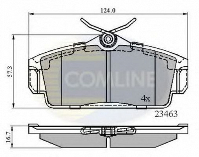 COMLINE cbp0740 -  Комплект тормозных колодок, дисковый тормоз
