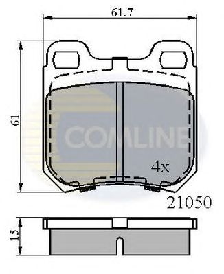 COMLINE cbp0741 -  Комплект тормозных колодок, дисковый тормоз