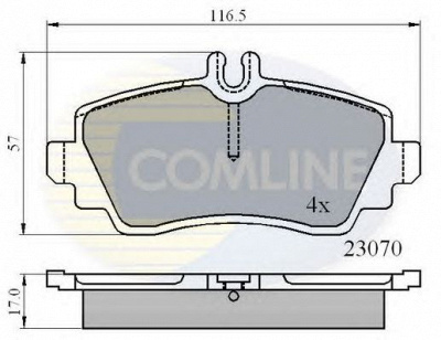 COMLINE cbp0748 -  Комплект тормозных колодок, дисковый тормоз