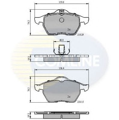 COMLINE cbp0749 -  Комплект тормозных колодок, дисковый тормоз