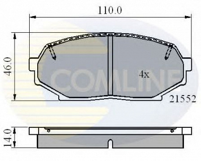 COMLINE cbp0754 -  Комплект тормозных колодок, дисковый тормоз