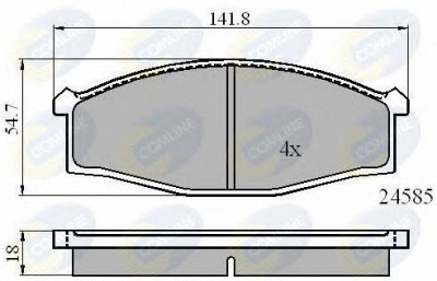 COMLINE cbp0758 -  Комплект тормозных колодок, дисковый тормоз