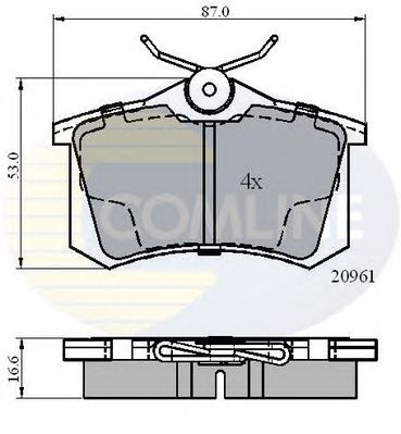 COMLINE cbp0797 -  Комплект тормозных колодок, дисковый тормоз