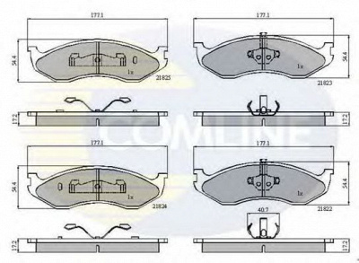 COMLINE cbp0845 -  Комплект тормозных колодок, дисковый тормоз