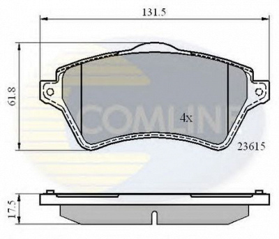 COMLINE cbp0873 -  Комплект тормозных колодок, дисковый тормоз
