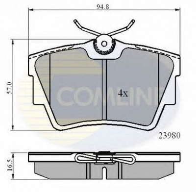 COMLINE cbp0874 -  Комплект тормозных колодок, дисковый тормоз