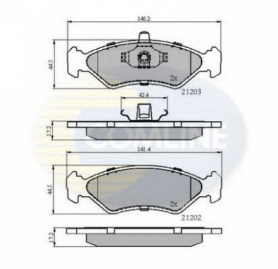 COMLINE cbp0876 -  Комплект тормозных колодок, дисковый тормоз