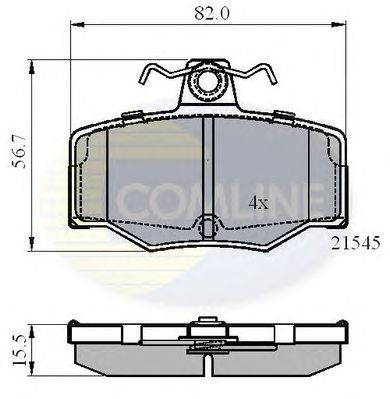 COMLINE cbp0878 -  Комплект тормозных колодок, дисковый тормоз