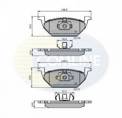 COMLINE cbp0889 -  Комплект тормозных колодок, дисковый тормоз