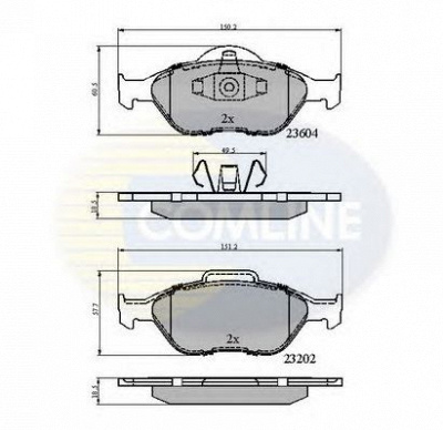 COMLINE cbp0891 -  Комплект тормозных колодок, дисковый тормоз