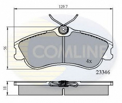 COMLINE cbp0892 -  Комплект тормозных колодок, дисковый тормоз