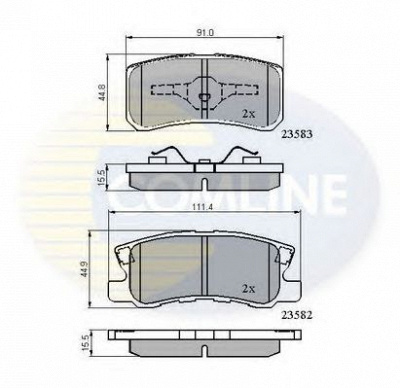 COMLINE cbp0905 -  Комплект тормозных колодок, дисковый тормоз
