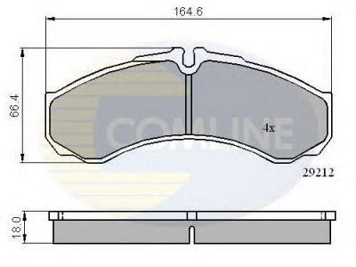 COMLINE cbp0909 -  Комплект тормозных колодок, дисковый тормоз