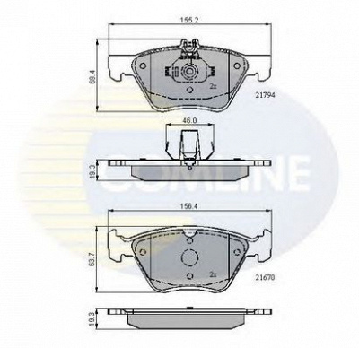COMLINE cbp0913 -  Комплект тормозных колодок, дисковый тормоз