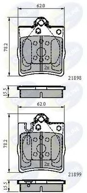 COMLINE cbp0915 -  Комплект тормозных колодок, дисковый тормоз