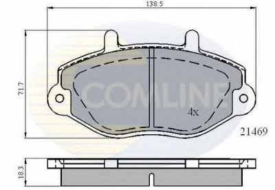 COMLINE cbp0924 -  Комплект тормозных колодок, дисковый тормоз