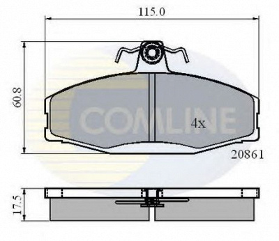 COMLINE cbp0928 -  Комплект тормозных колодок, дисковый тормоз