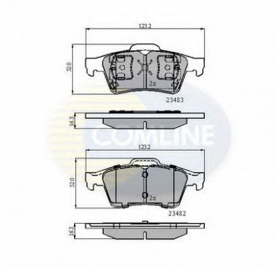 COMLINE cbp0946 -  Комплект тормозных колодок, дисковый тормоз