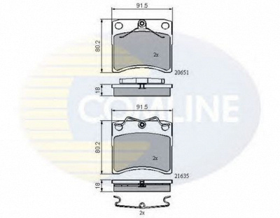 COMLINE cbp0953 -  Комплект тормозных колодок, дисковый тормоз