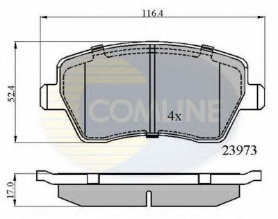 COMLINE cbp0984 -  Комплект тормозных колодок, дисковый тормоз