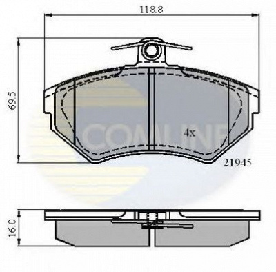 COMLINE cbp0989 -  Комплект тормозных колодок, дисковый тормоз
