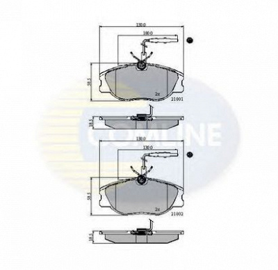 COMLINE cbp11001 -  Комплект тормозных колодок, дисковый тормоз