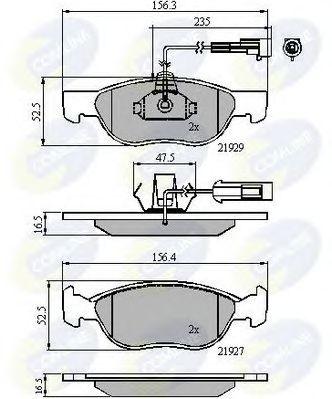 COMLINE cbp11016 -  Комплект тормозных колодок, дисковый тормоз