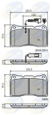 COMLINE cbp11022 -  Комплект тормозных колодок, дисковый тормоз