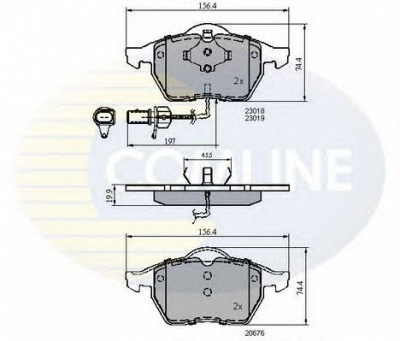 COMLINE cbp11025 -  Комплект тормозных колодок, дисковый тормоз