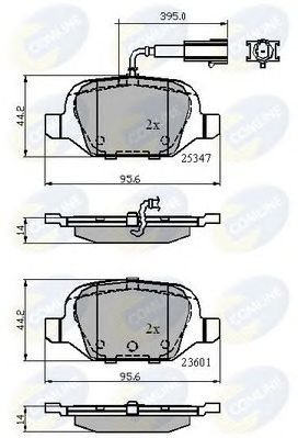 COMLINE cbp11026 -  Комплект тормозных колодок, дисковый тормоз