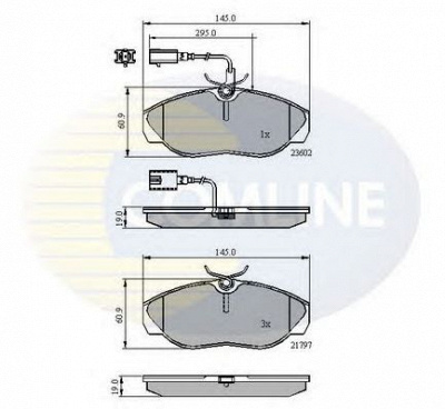 COMLINE cbp11031 -  Комплект тормозных колодок, дисковый тормоз