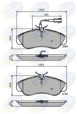 COMLINE cbp11032 -  Комплект тормозных колодок, дисковый тормоз