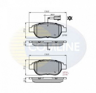 COMLINE cbp11038 -  Комплект тормозных колодок, дисковый тормоз