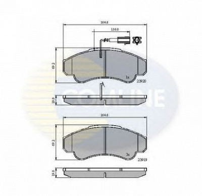 COMLINE cbp11041 -  Комплект тормозных колодок, дисковый тормоз