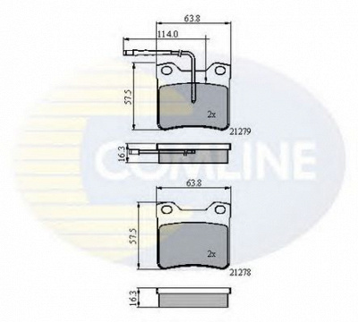 COMLINE cbp11060 -  Комплект тормозных колодок, дисковый тормоз