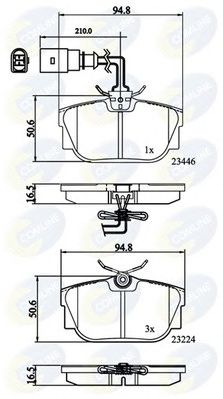 COMLINE cbp11151 -  Комплект тормозных колодок, дисковый тормоз