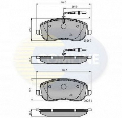 COMLINE cbp11158 -  Комплект тормозных колодок, дисковый тормоз