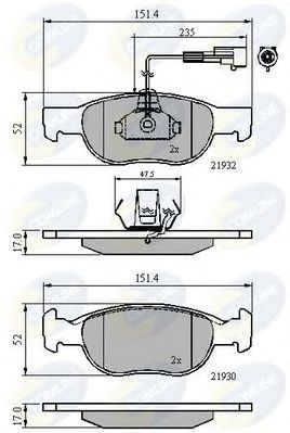 COMLINE cbp11171 -  Комплект тормозных колодок, дисковый тормоз