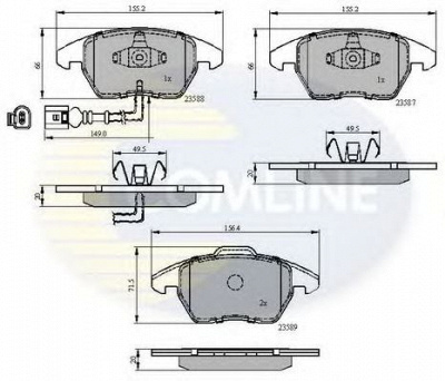COMLINE cbp11224 -  Комплект тормозных колодок, дисковый тормоз