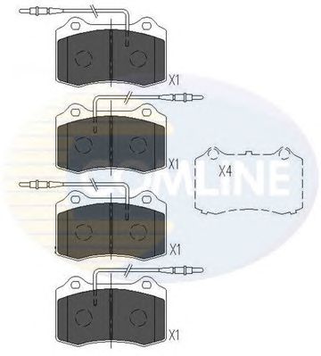 COMLINE cbp11227 -  Комплект тормозных колодок, дисковый тормоз