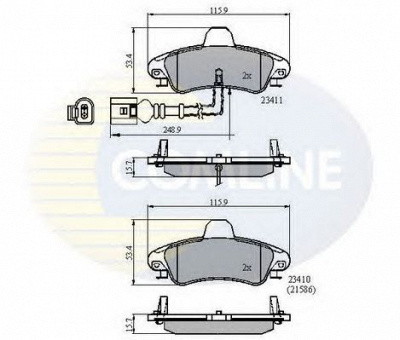 COMLINE cbp11235 -  Комплект тормозных колодок, дисковый тормоз