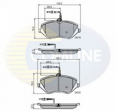 COMLINE cbp11251 -  Комплект тормозных колодок, дисковый тормоз