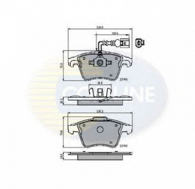 COMLINE cbp11311 -  Комплект тормозных колодок, дисковый тормоз