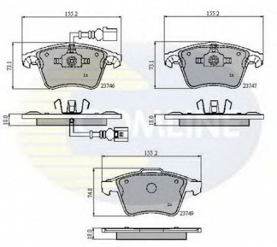 COMLINE cbp11312 -  Комплект тормозных колодок, дисковый тормоз